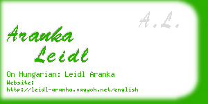 aranka leidl business card